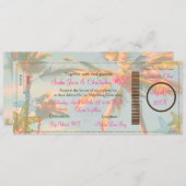 PixDezines Boarding Pass+ Beach Weddenschap Kaart (Voorkant / Achterkant)