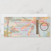PixDezines Boarding Pass+ Beach Weddenschap Kaart (Voorkant)