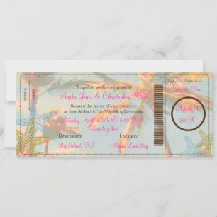 PixDezines Boarding Pass+ Beach Weddenschap Kaart