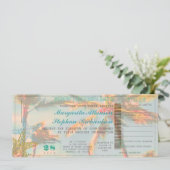 PixDezines Boarding Pass+ Beach Weddenschap Kaart (Staand voorkant)