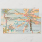PixDezines Boarding Pass+ Beach Weddenschap Kaart (Voorkant / Achterkant)
