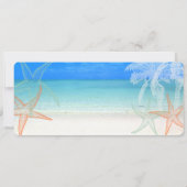 PixDezines Boarding Pass+Beach Wedding Invitting Kaart (Achterkant)