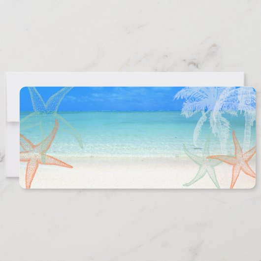 PixDezines Boarding Pass+Beach Wedding Invitting Kaart (Achterkant)