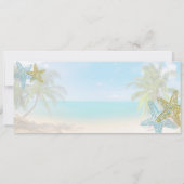 PixDezines Boarding Pass+Beach Wedding Invitting Kaart (Achterkant)