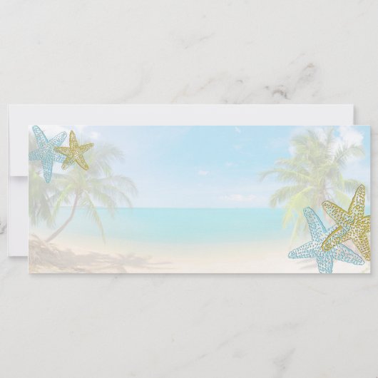 PixDezines Boarding Pass+Beach Wedding Invitting Kaart (Achterkant)