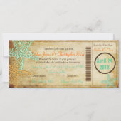 PixDezines Boarding Pass+Beach Wedding Invitting Kaart (Voorkant)