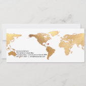 PixDezines Boarding Pass Bewaar de datum, Wereldka Kaart (Achterkant)