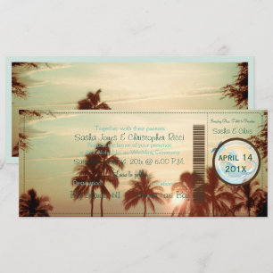 PixDezines Boarding Pass hawaii sunset Kaart