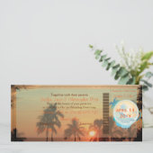 PixDezines Boarding Pass Hawaii zonsondergang Kaart (Staand voorkant)