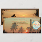 PixDezines Boarding Pass Hawaii zonsondergang Kaart (Voorkant / Achterkant)