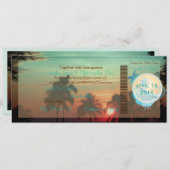 PixDezines Boarding Pass Hawaii zonsondergang Kaart (Voorkant / Achterkant)