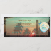 PixDezines Boarding Pass Hawaii zonsondergang Kaart (Voorkant)