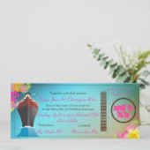 PixDezines Boarding Pass/Love Boat/Cruise Ship Kaart (Staand voorkant)