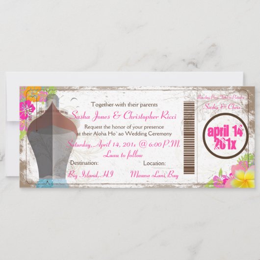 PixDezines Boarding Pass/love boot/diy background Kaart (Voorkant)
