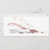 PixDezines Boarding Pass Opslagdatum, Caraïbische  Kaart (Achterkant)