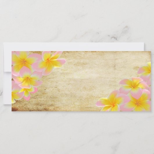 PixDezines Boarding Pass Pink Plumerias Kaart (Achterkant)