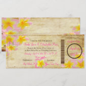 PixDezines Boarding Pass Pink Plumerias Kaart (Voorkant / Achterkant)