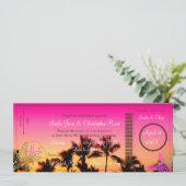 PixDezines Boarding Pass + Tropical Sunset A-Bay Kaart (Staand voorkant)