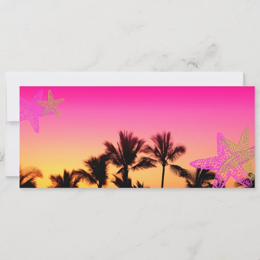 PixDezines Boarding Pass + Tropical Sunset A-Bay Kaart (Achterkant)