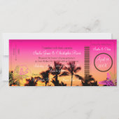 PixDezines Boarding Pass + Tropical Sunset A-Bay Kaart (Voorkant)