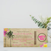 PixDezines Boarding Pass/ tweelingpalmen Kaart (Staand voorkant)