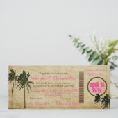 PixDezines Boarding Pass/ tweelingpalmen Kaart (Staand voorkant)