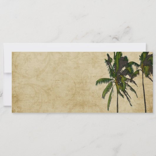 PixDezines Boarding Pass/ tweelingpalmen Kaart (Achterkant)