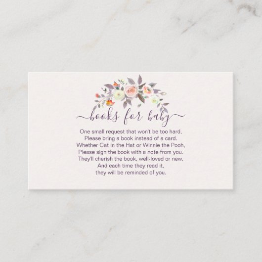 PixDezines Boekaanvraag, Pastel Tuin Rozen Informatiekaartje (Voorkant)