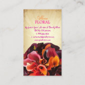 PixDezines  boeket, bloemisten/doe-het-zelf kleure Visitekaartje (Achterkant)