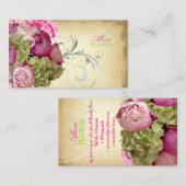 PixDezines  boeket, bloemisten/doe-het-zelf kleure Visitekaartje (Voorkant / Achterkant)