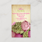 PixDezines  boeket, bloemisten/doe-het-zelf kleure Visitekaartje (Achterkant)