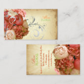 PixDezines  boeket, bloemisten/doe-het-zelf kleure Visitekaartje (Voorkant / Achterkant)