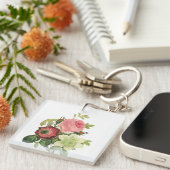 PixDezines boeket clementine, anemoon Sleutelhanger (Voorkant Rechts)