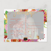 PixDezines Boho Bloemen Waterverf Opslaan Datum Aankondigingskaart (Achterkant)