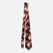 PixDezines Boho Blush Burgundy Watercolor Bloemen Stropdas (Achterkant)