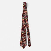 PixDezines Boho Blush Burgundy Waterverf Bloemen Stropdas (Voorkant)