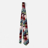 PixDezines Boho Blush Burgundy Waterverf Flowers Stropdas (Achterkant)