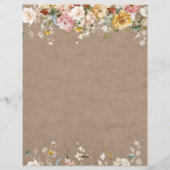 PixDezines Boho Garden Flowers Couple Monogram Briefhoofd (Achterkant)