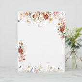 PixDezines Boho Garden Flowers Couple Monogram Briefhoofd (Staand voorkant)