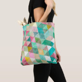 PixDezines Boho Geometric / Triangles Pattern Tote Bag (Dichtbij)