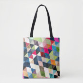 PixDezines Boho geometrisch / driehoeken patroon Tote Bag (Voorkant)