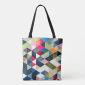 PixDezines Boho geometrisch / driehoeken patroon Tote Bag (Achterkant)