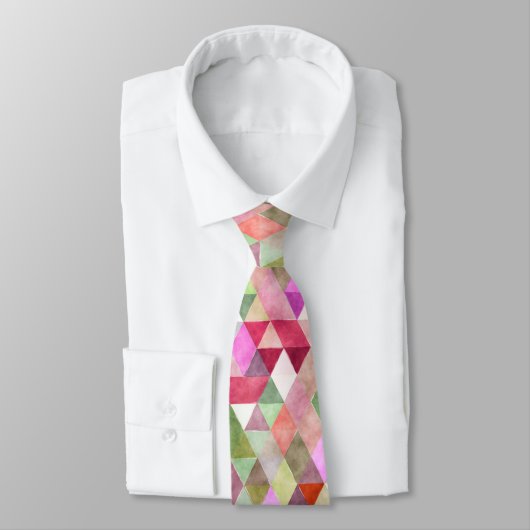 PixDezines Boho Geometrisch/verstelbare driehoeken Stropdas (Gebonden)