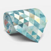 PixDezines Boho Geometrisch/verstelbare driehoeken Stropdas (Opgerold)