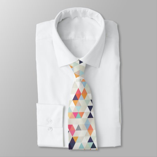 PixDezines Boho Geometrisch/verstelbare driehoeken Stropdas (Gebonden)
