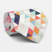 PixDezines Boho Geometrisch/verstelbare driehoeken Stropdas (Opgerold)