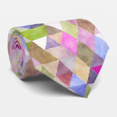PixDezines Boho Geometrische/ verstelbare driehoek Stropdas (Opgerold)