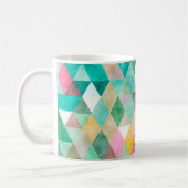 PixDezines Boho Geometrische/verstelbare driehoeke Koffiemok (Links)