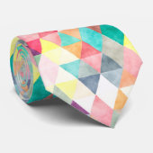 PixDezines Boho Geometrische/verstelbare driehoeke Stropdas (Opgerold)