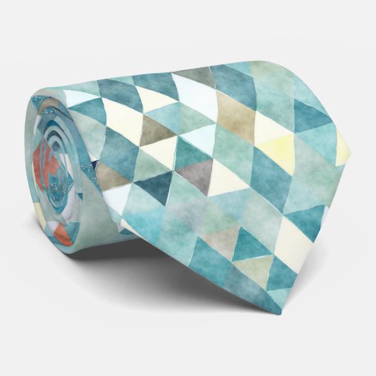 PixDezines Boho Geometrische/verstelbare driehoeke Stropdas (Opgerold)